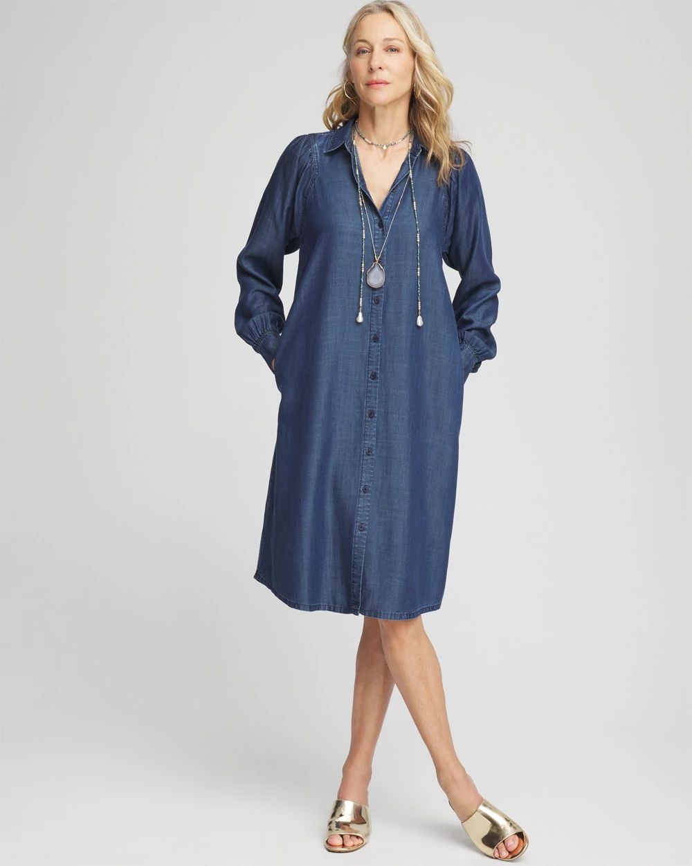 High low dolman sleeve single layer dress main image 0